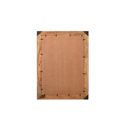 44" Brown Solid Wood Live Edge Framed Accent Mirror HomeRoots