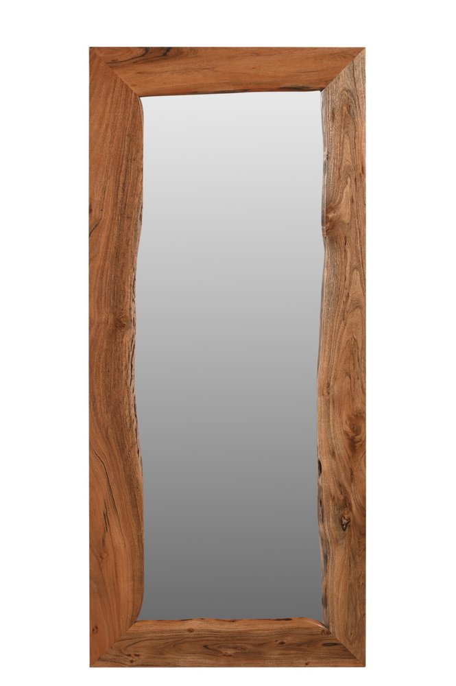 32" Brown Live Edge Solid Wood Full Length Hanging Mirror HomeRoots