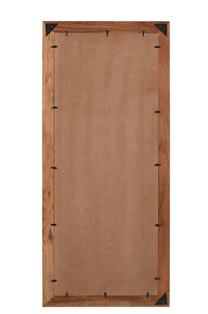 32" Brown Live Edge Solid Wood Full Length Hanging Mirror HomeRoots