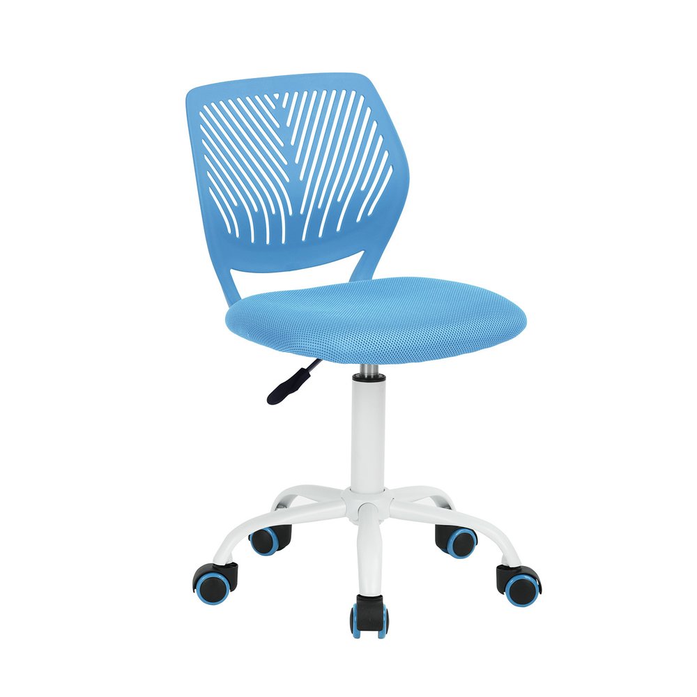Baby Pink and White Adjustable Height Swivel Rolling Office Chair HomeRoots