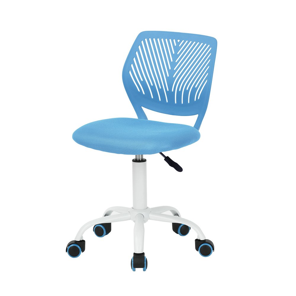 Baby Pink and White Adjustable Height Swivel Rolling Office Chair HomeRoots