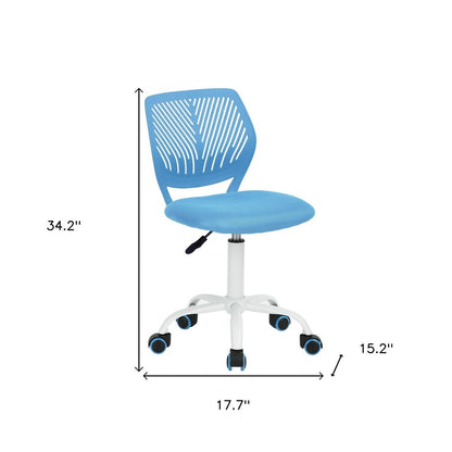 Baby Pink and White Adjustable Height Swivel Rolling Office Chair HomeRoots