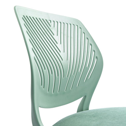 Teal and White Adjustable Height Swivel Rolling Office Chair HomeRoots
