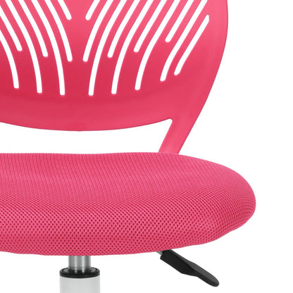 Baby Pink and White Adjustable Height Swivel Rolling Office Chair HomeRoots