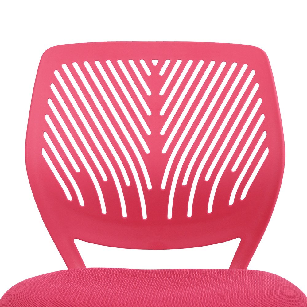 Baby Pink and White Adjustable Height Swivel Rolling Office Chair HomeRoots