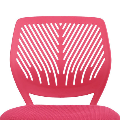 Baby Pink and White Adjustable Height Swivel Rolling Office Chair HomeRoots