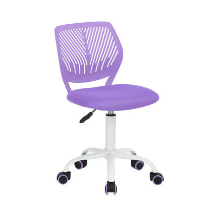 Baby Pink and White Adjustable Height Swivel Rolling Office Chair HomeRoots