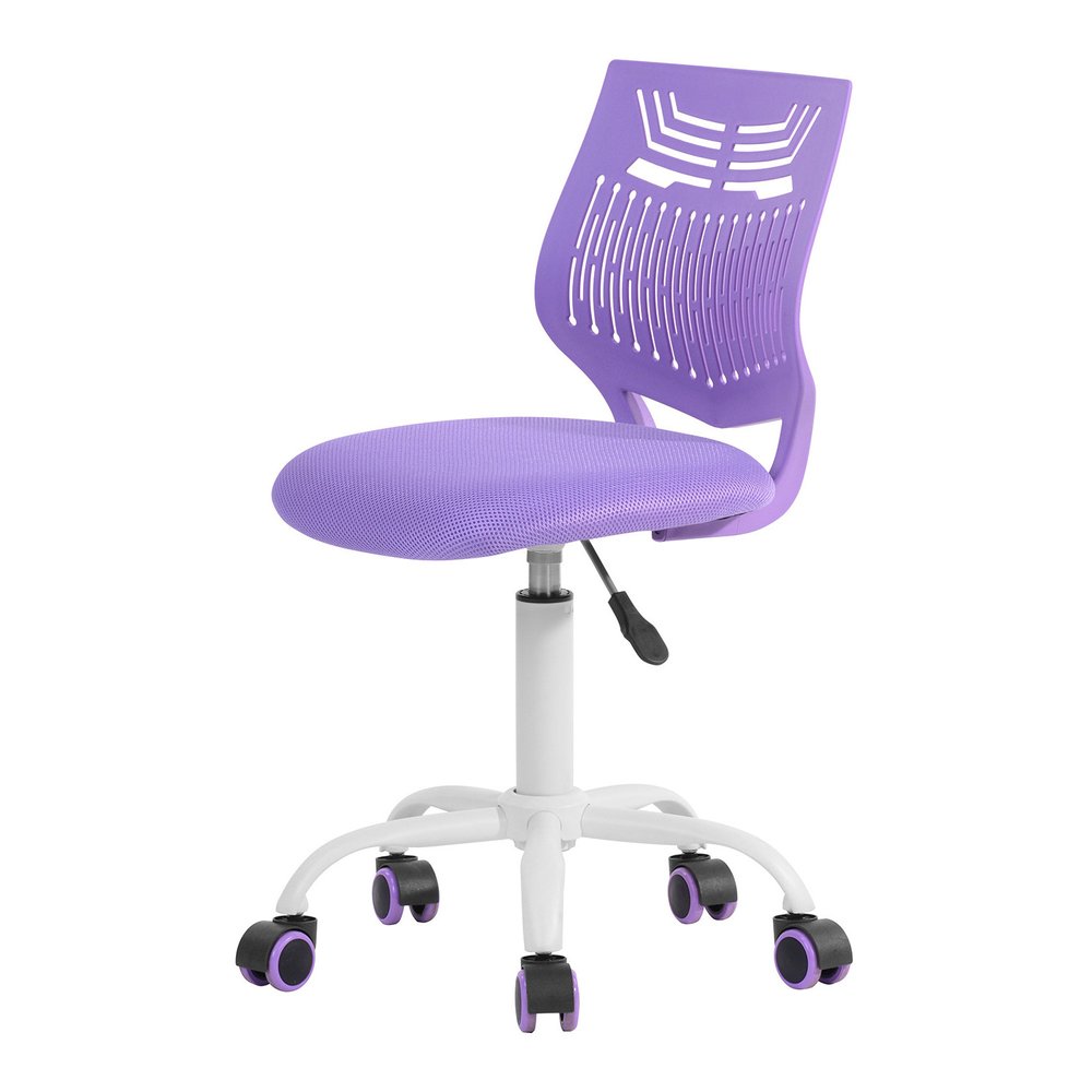 Turquoise and White Adjustable Height Swivel Rolling Office Chair HomeRoots