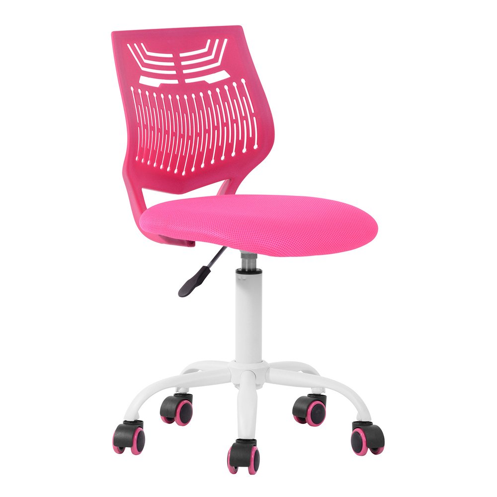 Purple and White Adjustable Height Swivel Rolling Office Chair HomeRoots