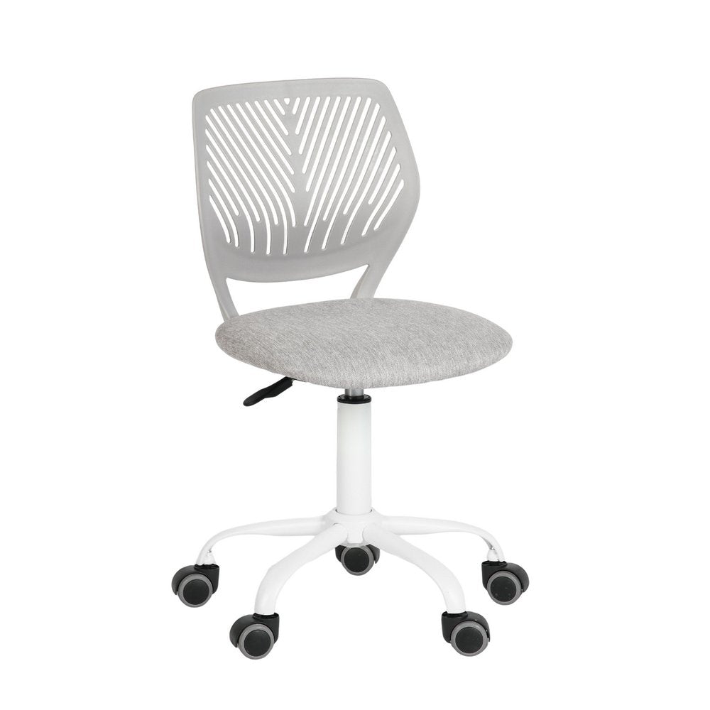 Gray and Black Adjustable Height Swivel Rolling Office Chair HomeRoots