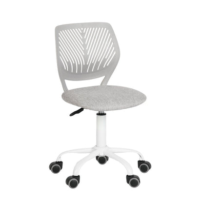 Gray and Black Adjustable Height Swivel Rolling Office Chair HomeRoots
