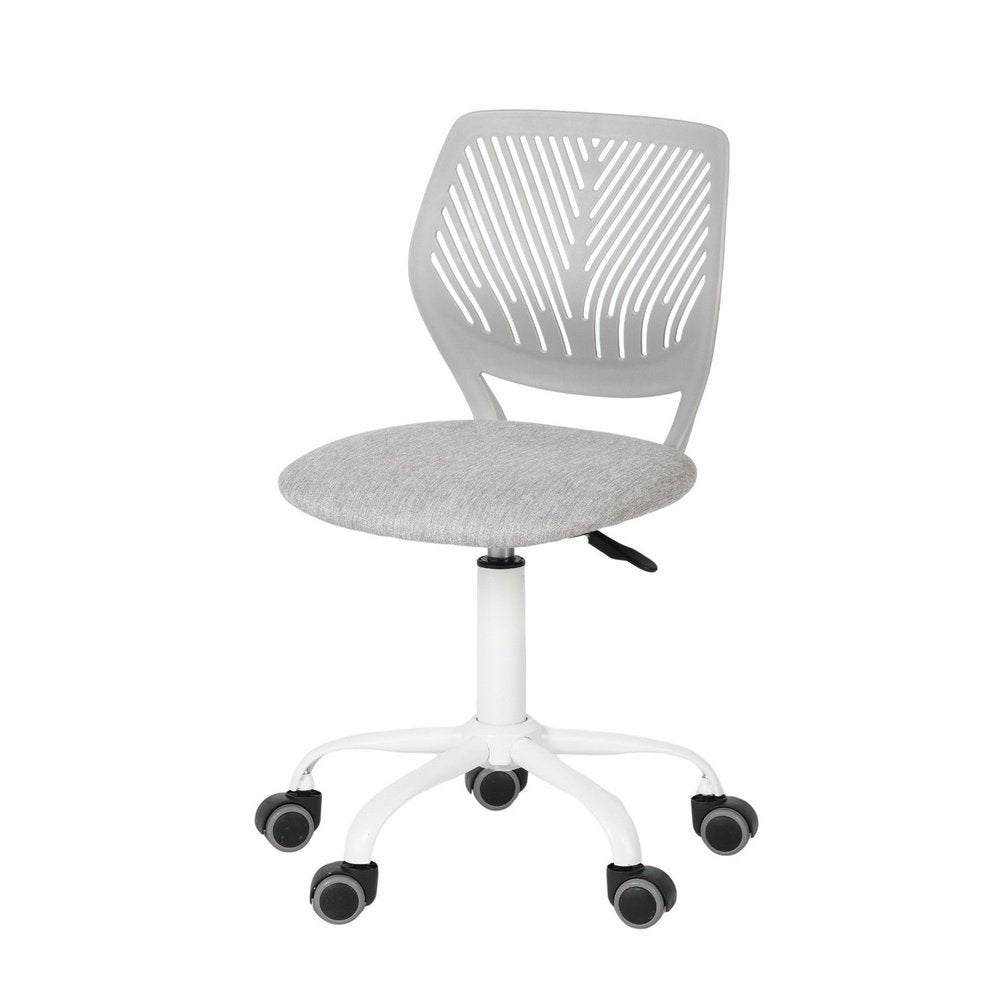 Gray and Black Adjustable Height Swivel Rolling Office Chair HomeRoots