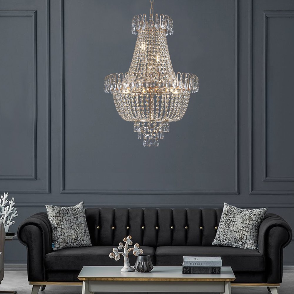 Gold Chandelier Metal Ceiling Light HomeRoots