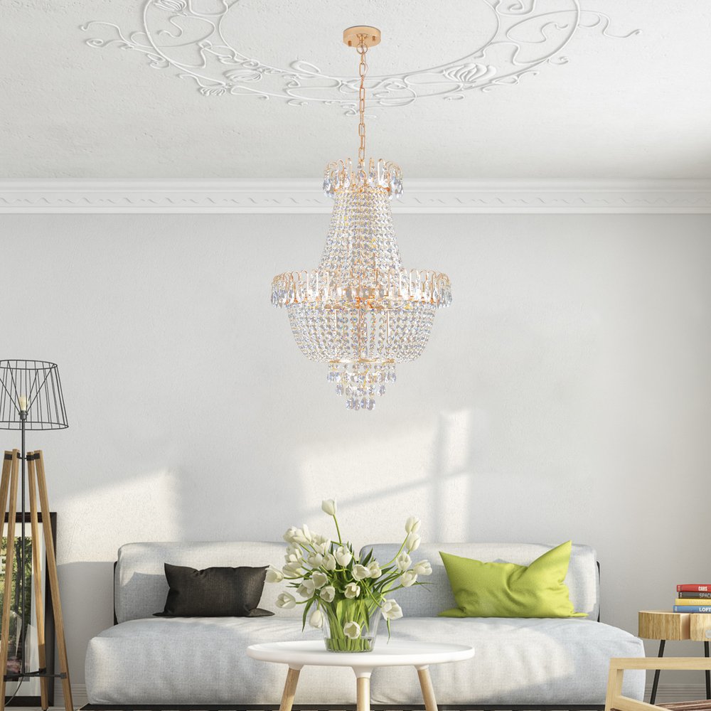 Gold Chandelier Metal Ceiling Light HomeRoots