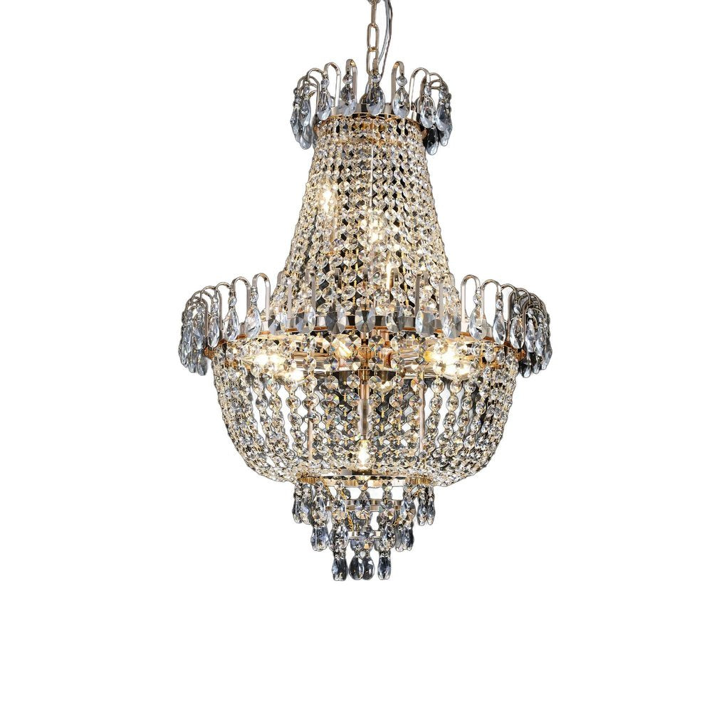 Gold Chandelier Metal Ceiling Light HomeRoots