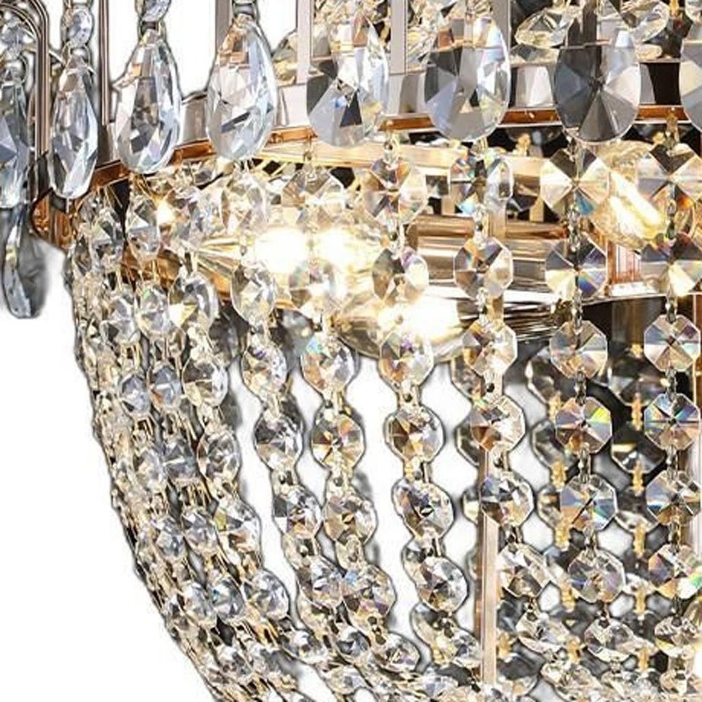 Gold Chandelier Metal Ceiling Light HomeRoots