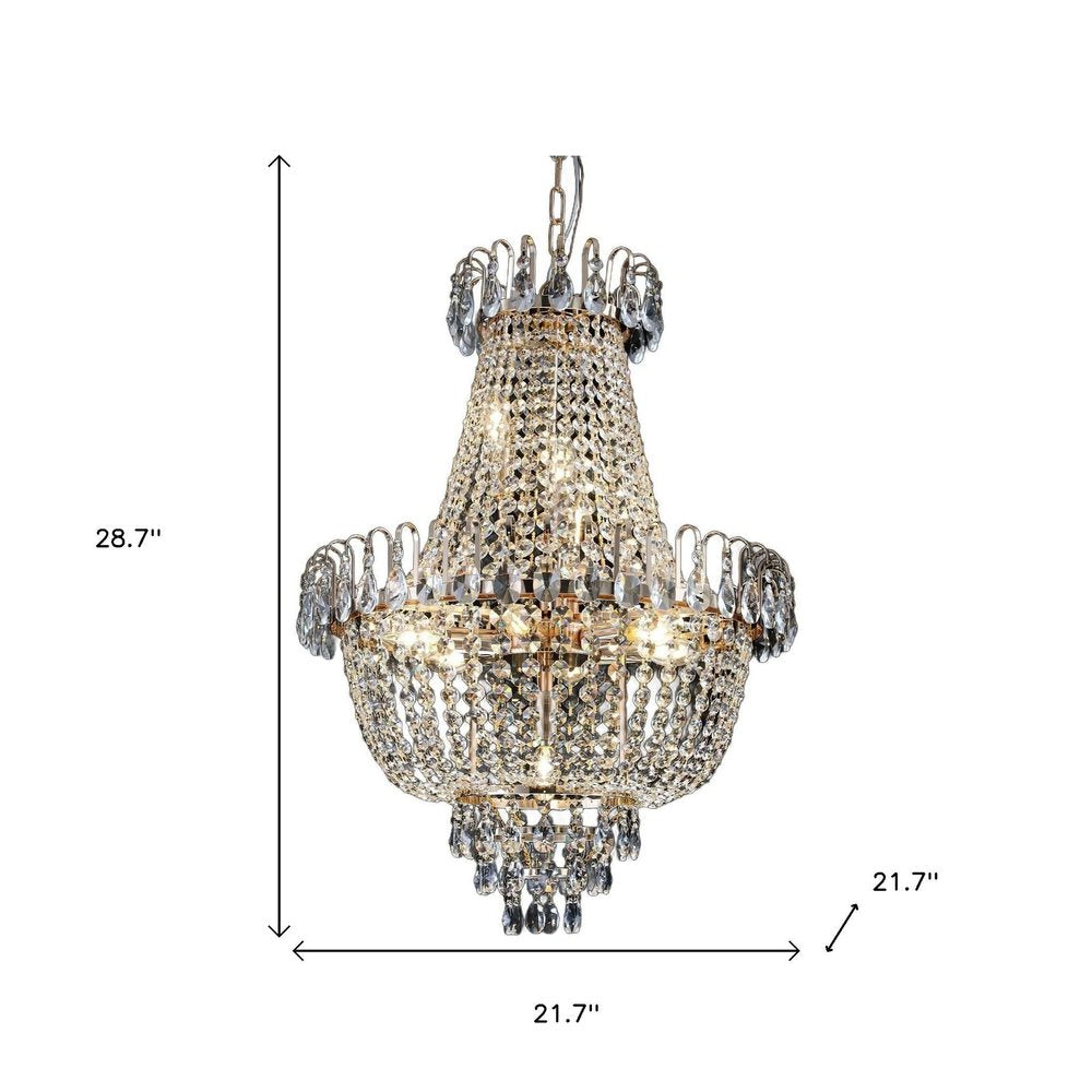 Gold Chandelier Metal Ceiling Light HomeRoots