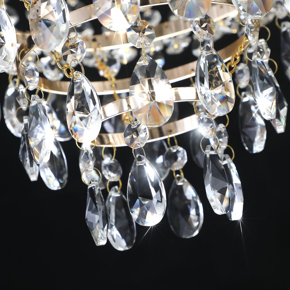 Gold Chandelier Metal Ceiling Light HomeRoots