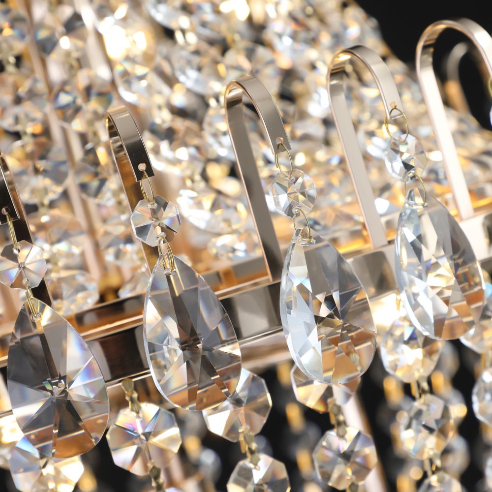Gold Chandelier Metal Ceiling Light HomeRoots