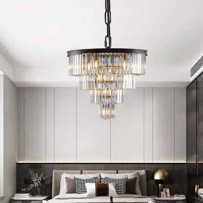 Black Chandelier Metal Ceiling Light HomeRoots
