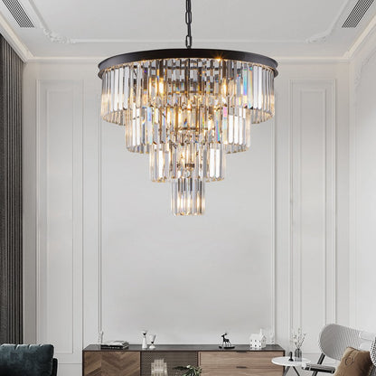 Black Chandelier Metal Ceiling Light HomeRoots