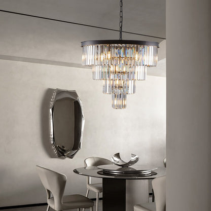 Black Chandelier Metal Ceiling Light HomeRoots