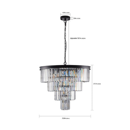Black Chandelier Metal Ceiling Light HomeRoots