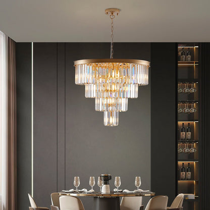 Gold Twelve Light Metal Chandelier With Gold Shades HomeRoots