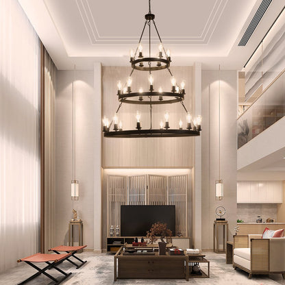 Black Chandelier Metal Ceiling Light HomeRoots