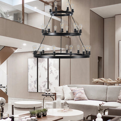 Black Chandelier Metal Ceiling Light HomeRoots