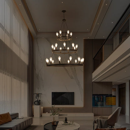 Black Chandelier Metal Ceiling Light HomeRoots