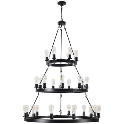 Black Chandelier Metal Ceiling Light HomeRoots