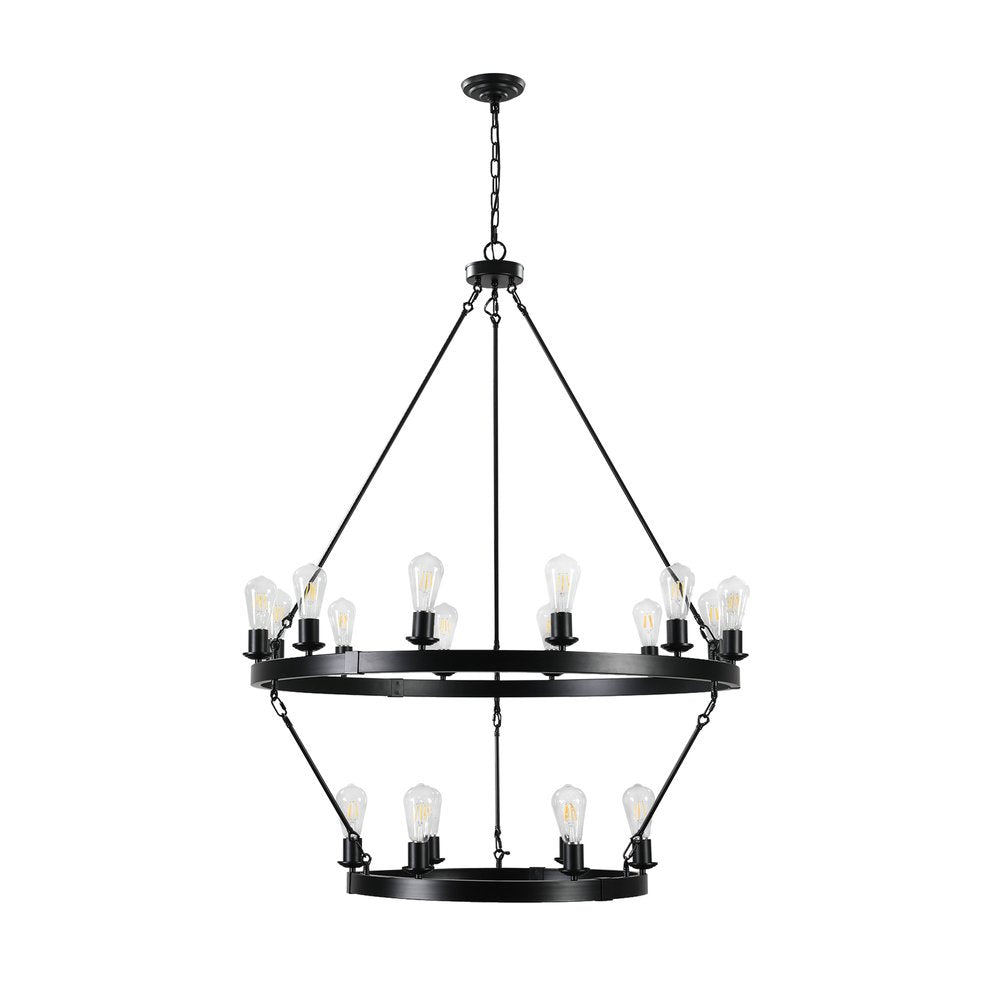 Black Chandelier Metal Ceiling Light HomeRoots