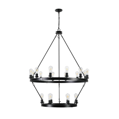 Black Chandelier Metal Ceiling Light HomeRoots