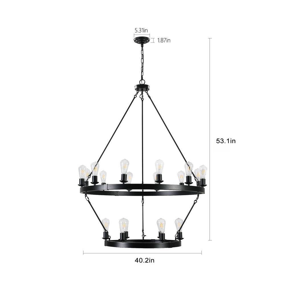 Black Chandelier Metal Ceiling Light HomeRoots