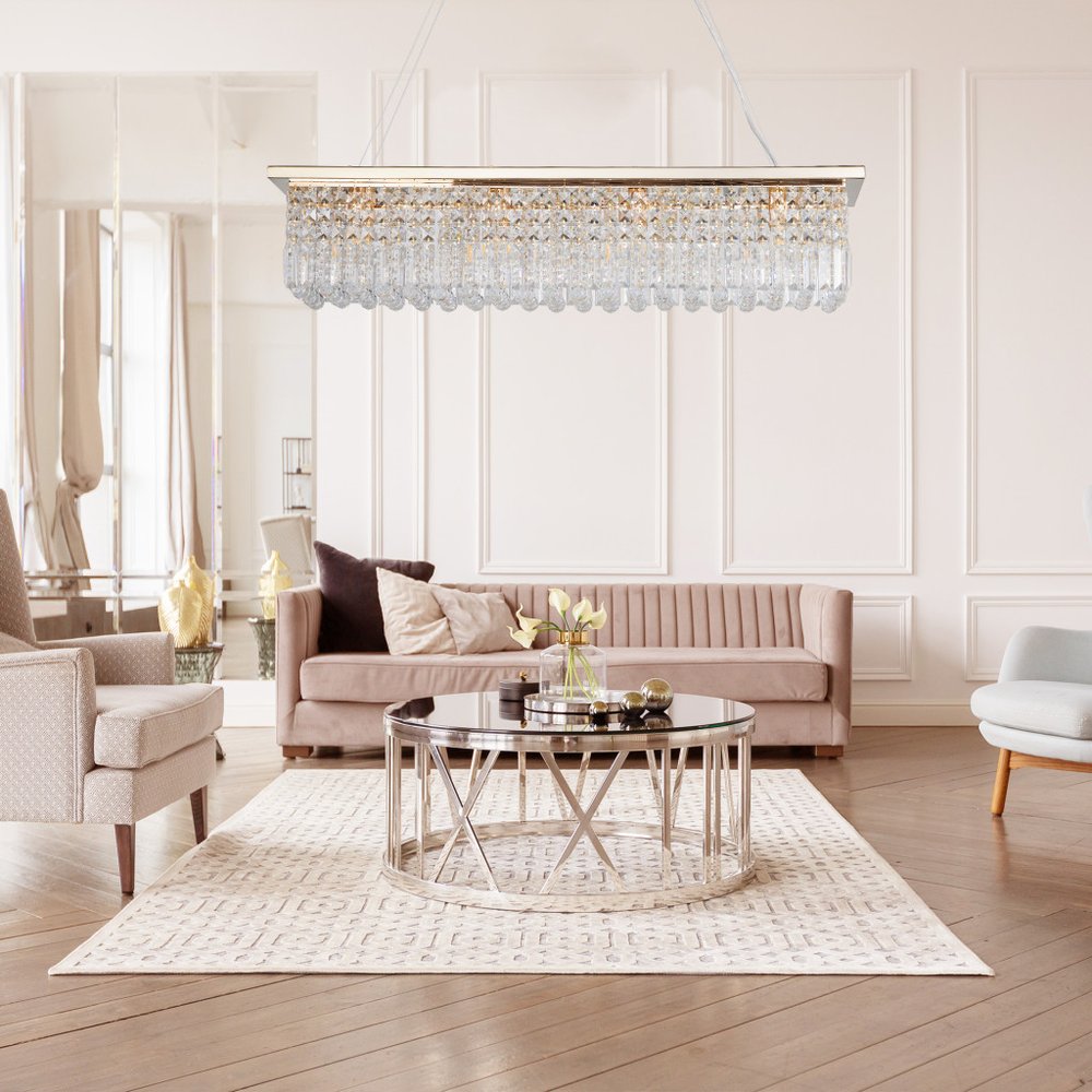 Gold Chandelier Metal Ceiling Light HomeRoots
