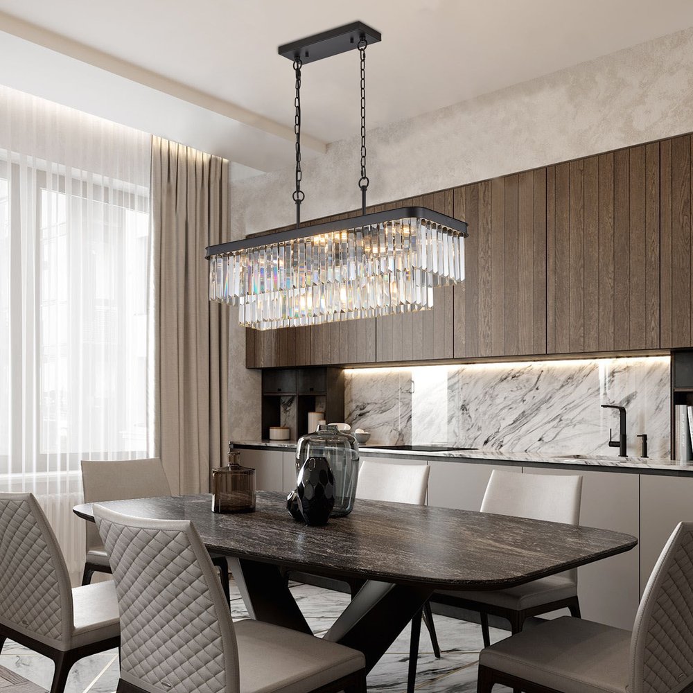 Black Chandelier Metal Ceiling Light HomeRoots