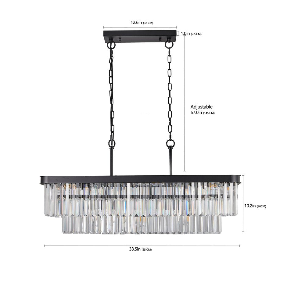 Black Chandelier Metal Ceiling Light HomeRoots
