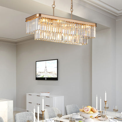 Gold Eleven Light Metal Chandelier With Gold Shades HomeRoots