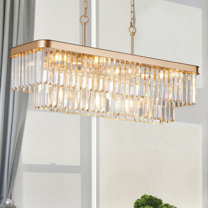 Gold Eleven Light Metal Chandelier With Gold Shades HomeRoots