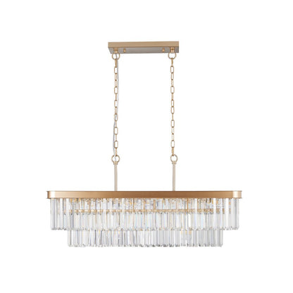 Gold Eleven Light Metal Chandelier With Gold Shades HomeRoots