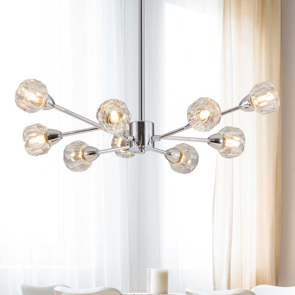 Amber Chandelier Metal Ceiling Light HomeRoots