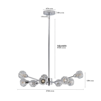 Amber Chandelier Metal Ceiling Light HomeRoots