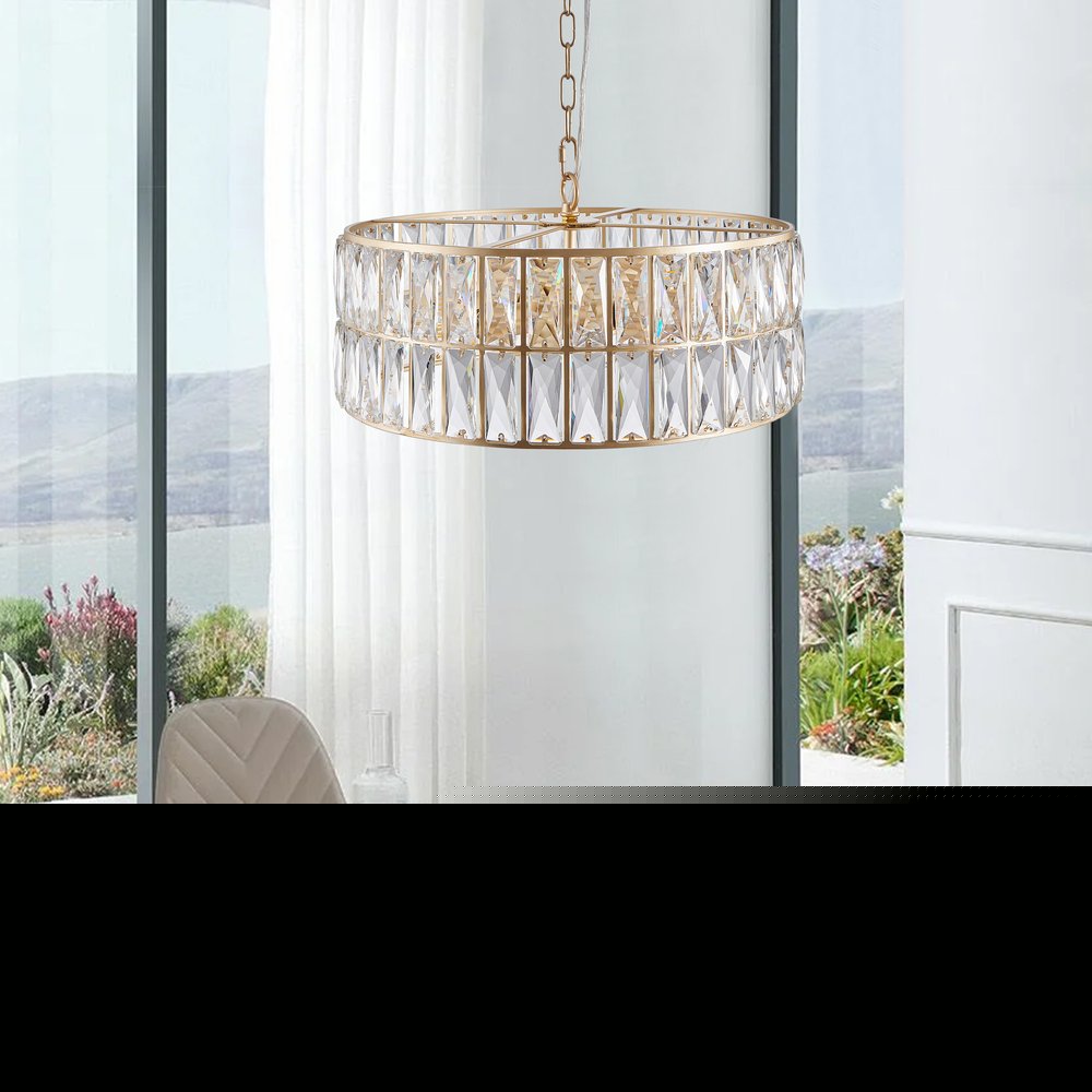 Gold Chandelier Metal Ceiling Light HomeRoots