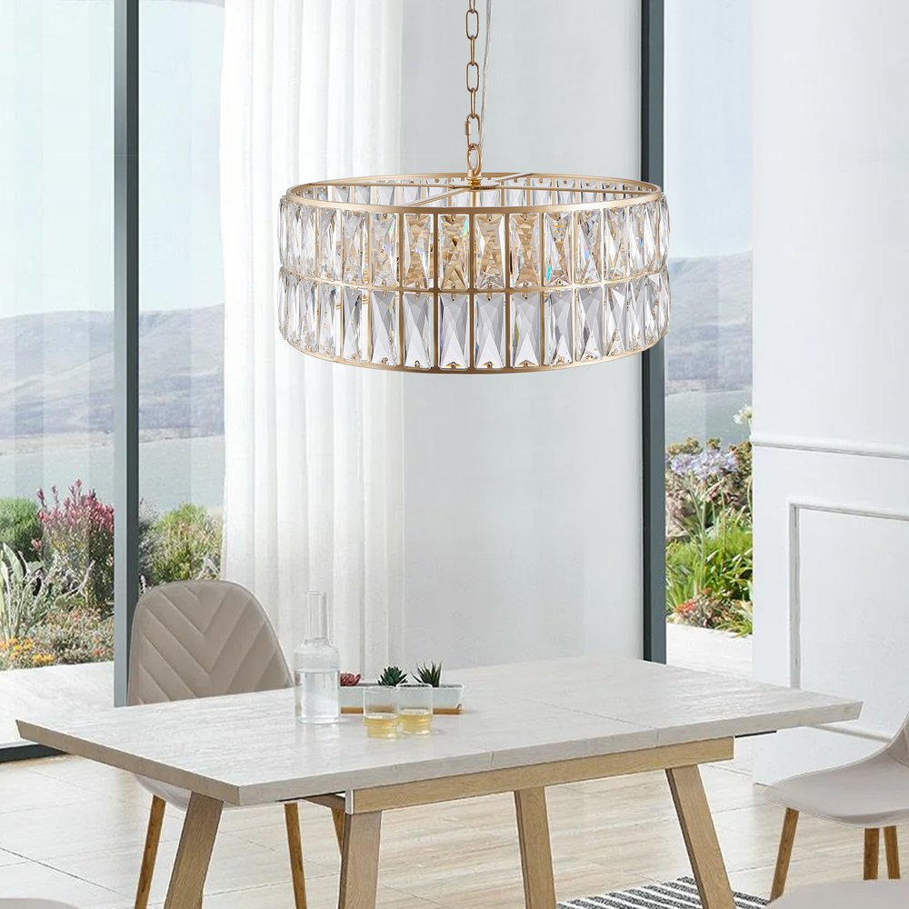 Gold Chandelier Metal Ceiling Light HomeRoots