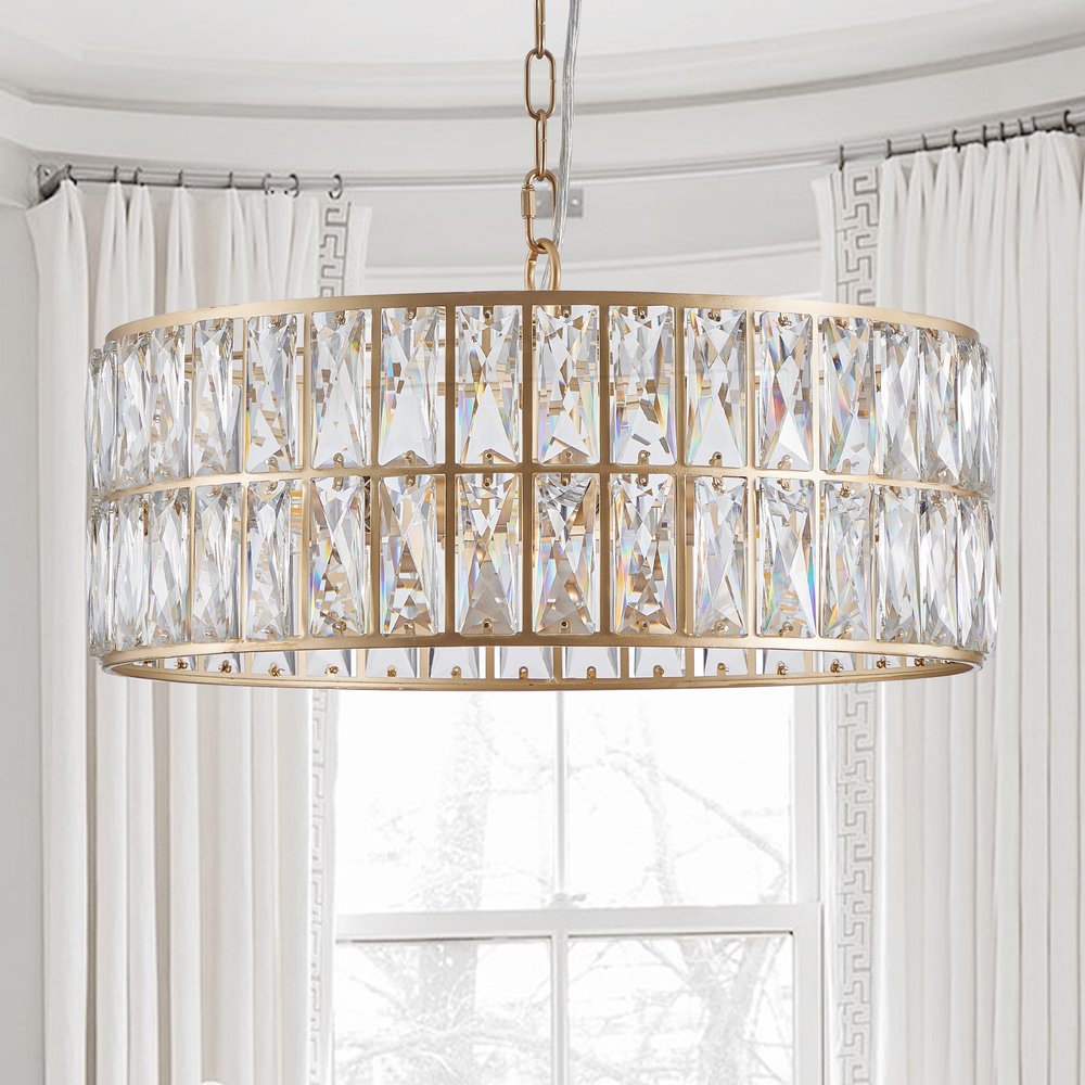 Gold Chandelier Metal Ceiling Light HomeRoots