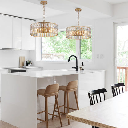 Gold Chandelier Metal Ceiling Light HomeRoots