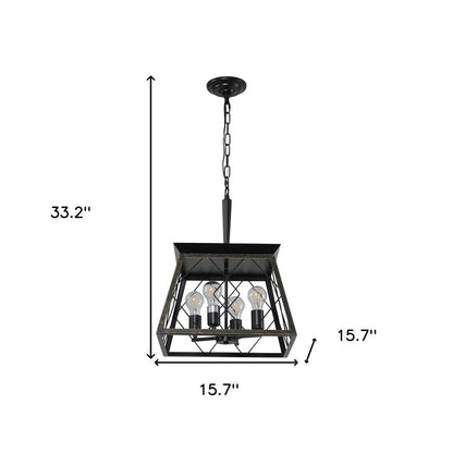 Gold Four Light Metal Chandelier With Gold Shades HomeRoots