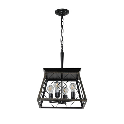 Gold Four Light Metal Chandelier With Gold Shades HomeRoots