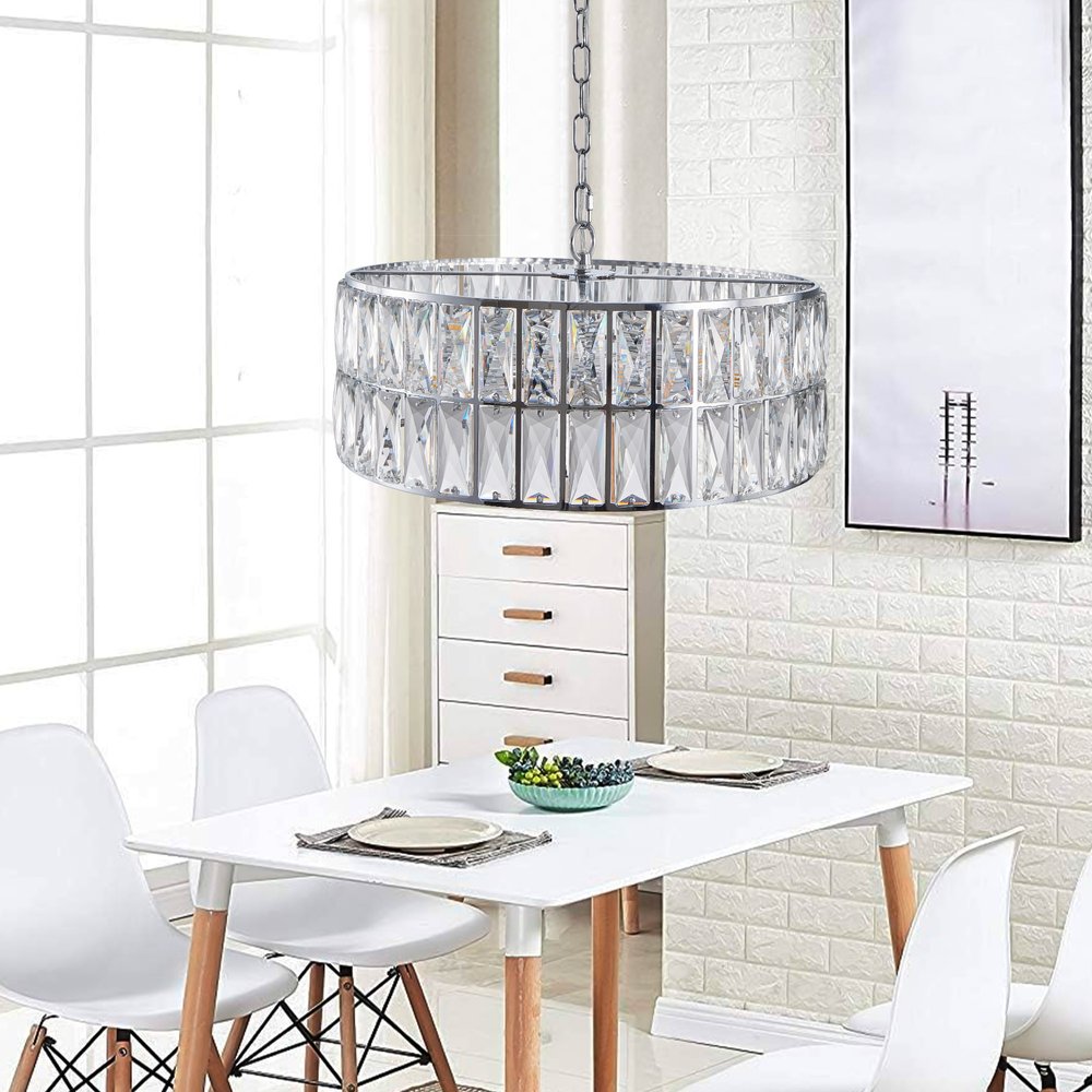 Silver Chandelier Metal Ceiling Light HomeRoots